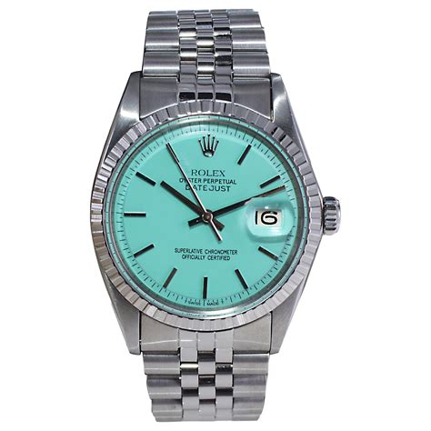 rolex 116000 black dial|Rolex with tiffany blue dial.